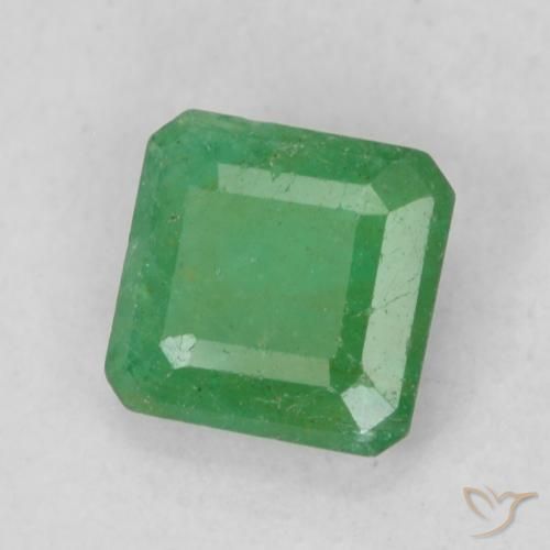 Émeraude Vert jaunâtre naturelle Octogone / coupe Émeraude, 0.42 ct, SI