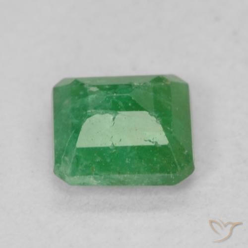 Émeraude Vert jaunâtre naturelle Octogone / coupe Émeraude, 0.42 ct, SI