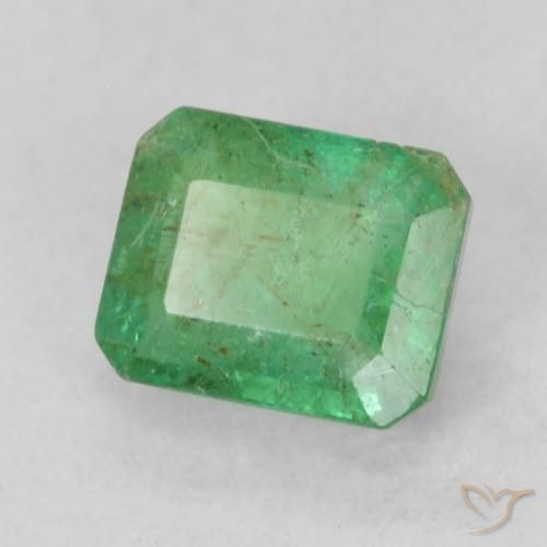 Émeraude Vert moyen naturelle Octogone / coupe Émeraude, 0.51 ct, SI-I1