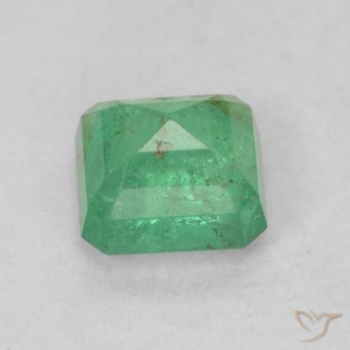 Émeraude Vert trèfle naturelle Octogone / coupe Émeraude, 0.44 ct, SI
