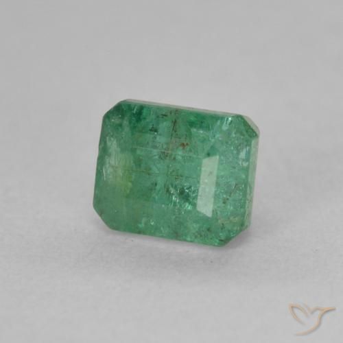 Émeraude Vert clair moyen naturelle Octogone / coupe Émeraude, 0.89 ct, SI