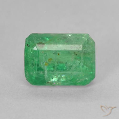 1.13ct Naturel Vert clair Émeraude, Taille émeraude, SI-I1