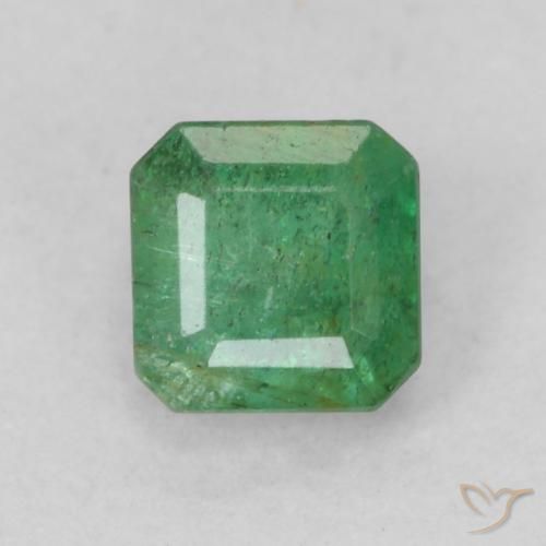 0.34ct Naturel Vert moyen Émeraude, Taille émeraude, SI