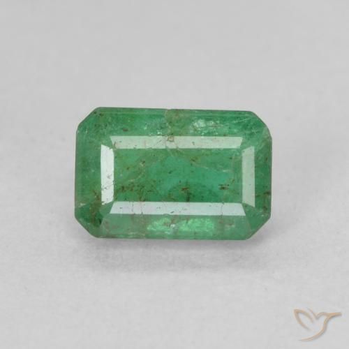 Émeraude Vert moyen naturelle Octogone / coupe Émeraude, 0.63 ct, SI-I1