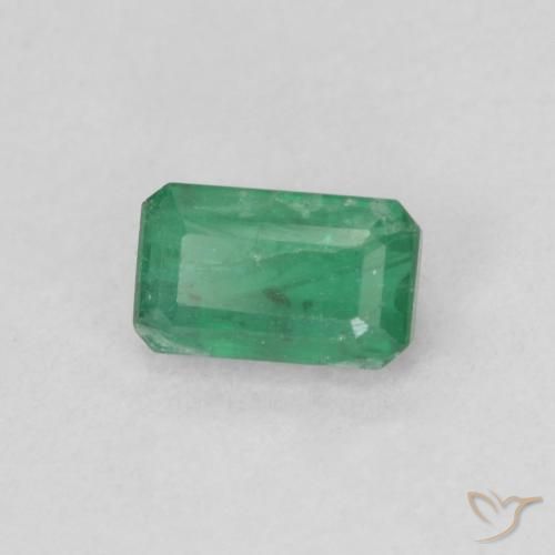 Émeraude Vert clair moyen naturelle Octogone / coupe Émeraude, 0.38 ct, SI-I1