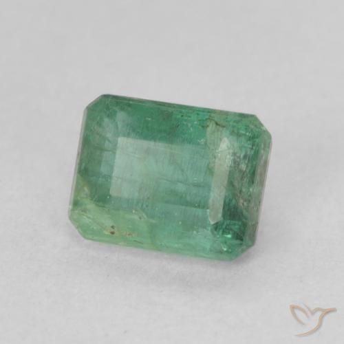 Émeraude Vert clair moyen naturelle Octogone / coupe Émeraude, 0.86 ct, SI-I1