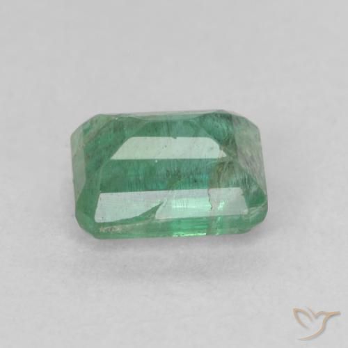 Émeraude Vert clair moyen naturelle Octogone / coupe Émeraude, 0.86 ct, SI-I1
