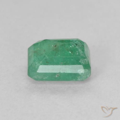 Émeraude Vert clair moyen naturelle Octogone / coupe Émeraude, 0.66 ct, SI-I1