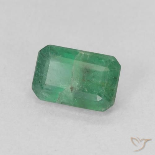 Émeraude Bleu vert naturelle Octogone / coupe Émeraude, 0.57 ct, SI-I1