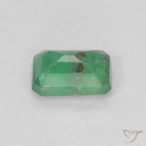 Émeraude Bleu vert naturelle Octogone / coupe Émeraude, 0.57 ct, SI-I1