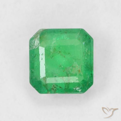 0.46ct Naturel Vert moyen Émeraude, Taille émeraude, SI