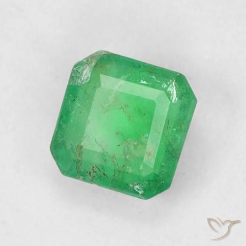 Émeraude Vert moyen naturelle Octogone / coupe Émeraude, 0.46 ct, SI