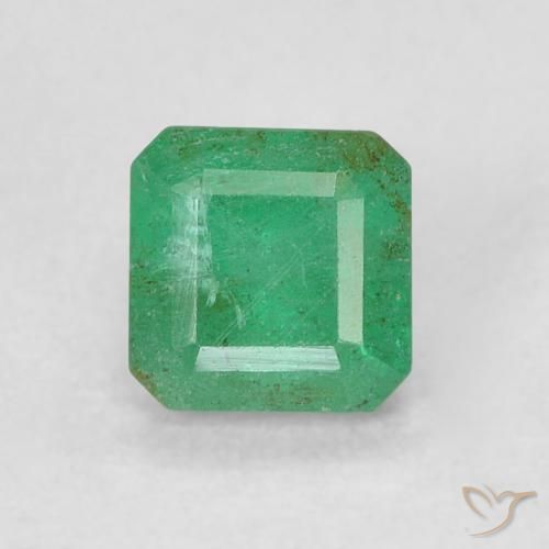0.43ct Naturel Vert basilic léger Émeraude, Taille émeraude, SI