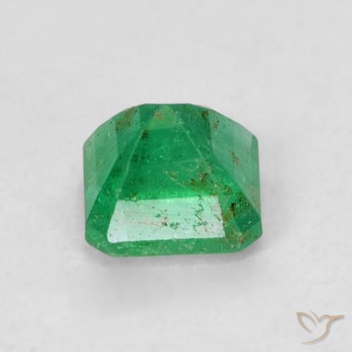 Émeraude Vert basilic léger naturelle Octogone / coupe Émeraude, 0.43 ct, SI