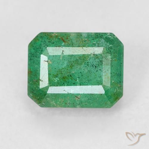 0.51ct Naturel Vert moyen Émeraude, Taille émeraude, SI