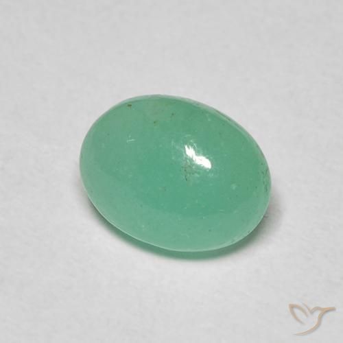 Émeraude Vert pistache naturelle ovale, 1.12 ct, Translucide