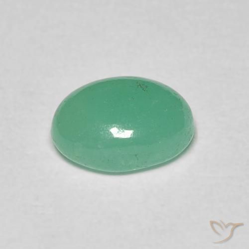 Émeraude Vert pistache naturelle ovale, 1.12 ct, Translucide