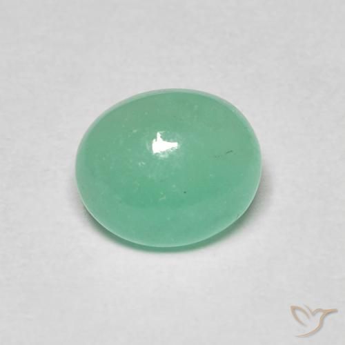 1.06ct Naturel Vert clair Émeraude, ovale, Translucide