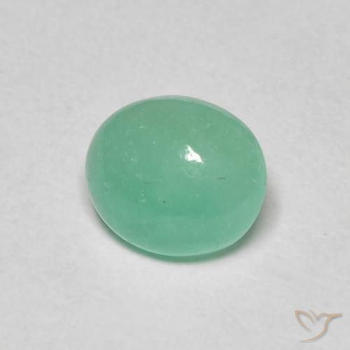 Émeraude Vert clair naturelle ovale, 1.06 ct, Translucide