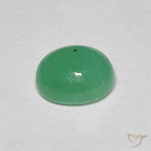 Émeraude Vert clair naturelle ovale, 1.04 ct, Translucide