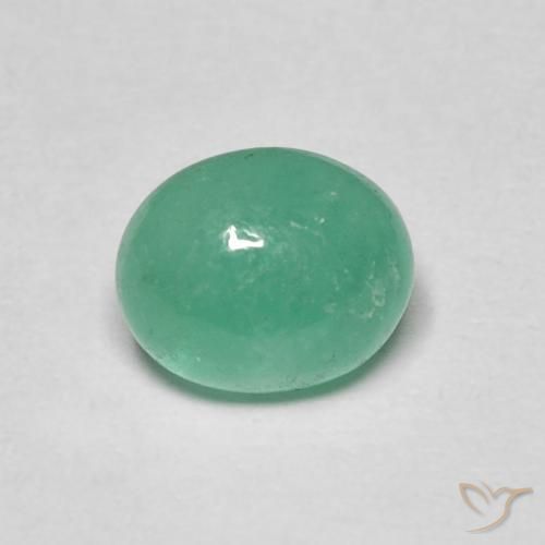 1.25ct Naturel Vert moyen Émeraude, ovale, Translucide