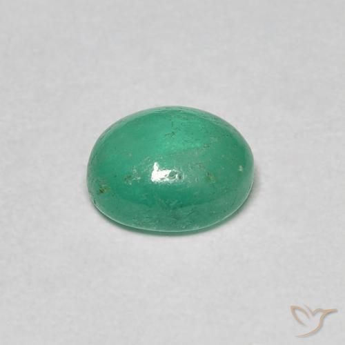 Émeraude Vert menthe intense naturelle ovale, 0.86 ct, Translucide