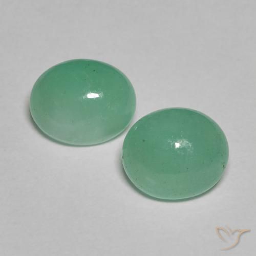 1.77ctw Naturel Vert clair moyen Émeraude, ovale, Translucide, Photo A