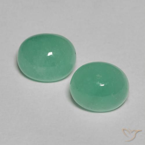 1.63ctw Naturel Vert clair moyen Émeraude, ovale, Translucide