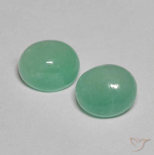 1.41ctw Naturel Vert clair moyen Émeraude, ovale, Translucide