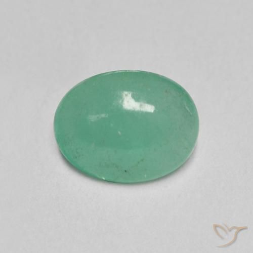Émeraude Vert clair naturelle ovale, 0.95 ct, Translucide