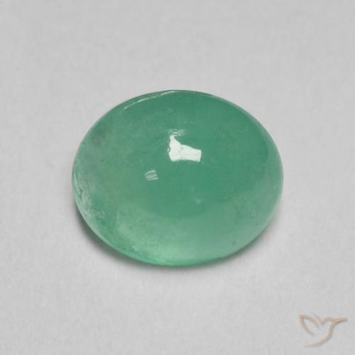 0.80ct Naturel Vert bleuâtre Émeraude, ovale, Translucide