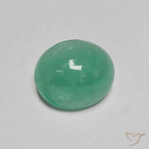 Émeraude Vert moyen naturelle ovale, 1.12 ct, Translucide