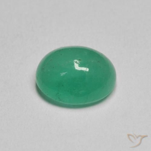 Émeraude Vert moyen naturelle ovale, 1.12 ct, Translucide