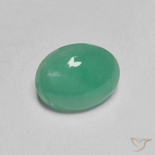 Émeraude Vert frais naturelle ovale, 1.09 ct, Translucide