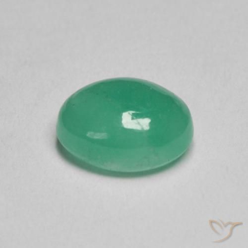Émeraude Vert frais naturelle ovale, 1.09 ct, Translucide