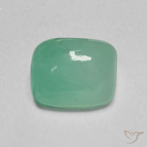 0.79ct Naturel Vert clair Émeraude, Coussin, Translucide