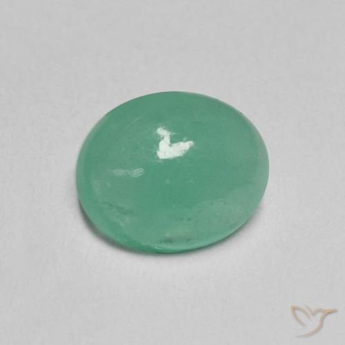 Émeraude Vert pistache naturelle ovale, 1.08 ct, Translucide
