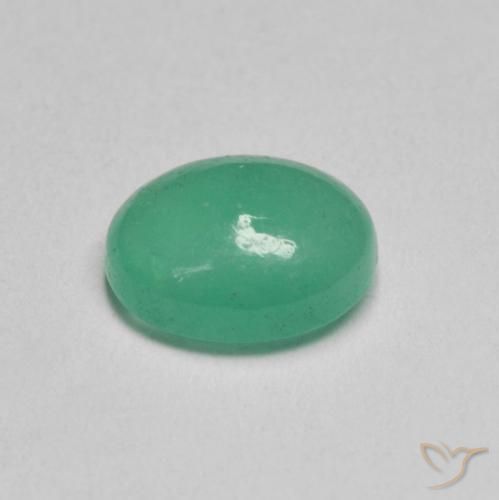 Émeraude Vert pistache naturelle ovale, 1.08 ct, Translucide