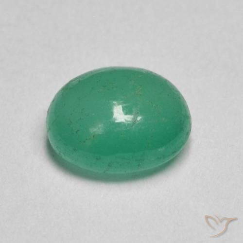 Émeraude Vert clair naturelle ovale, 0.79 ct, Translucide