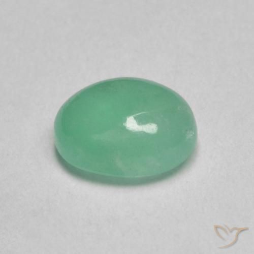 Émeraude Vert frais naturelle ovale, 0.57 ct, Translucide