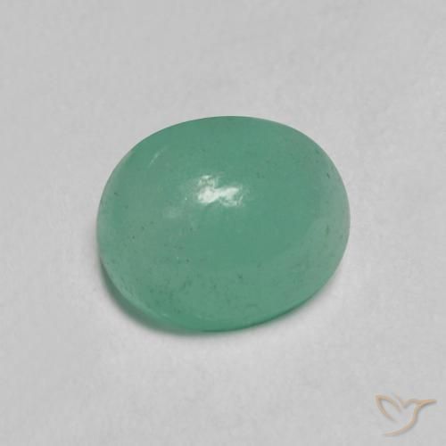Émeraude Vert clair naturelle ovale, 0.65 ct, Translucide