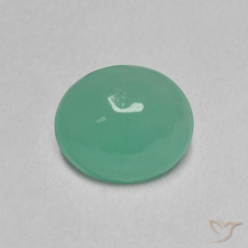 Émeraude Vert clair naturelle ovale, 0.83 ct, Translucide