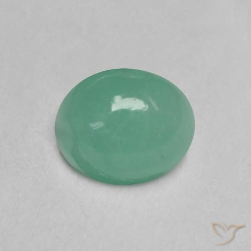 Émeraude vert naturelle coupe ovale, 0,64 ct, translucide