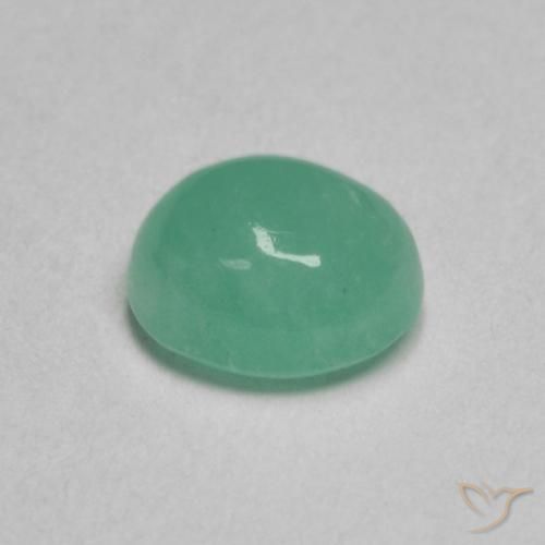 Émeraude vert naturelle coupe ovale, 0,64 ct, translucide