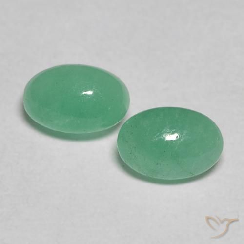0.61ctw Naturel Vert menthe intense Émeraude, ovale, Translucide