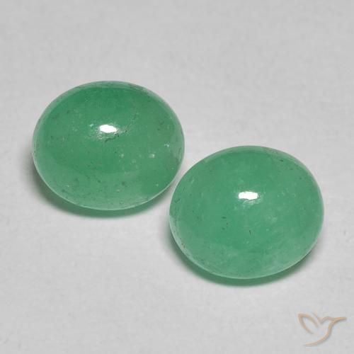 1.83ctw Naturel Vert moyen Émeraude, ovale, Translucide