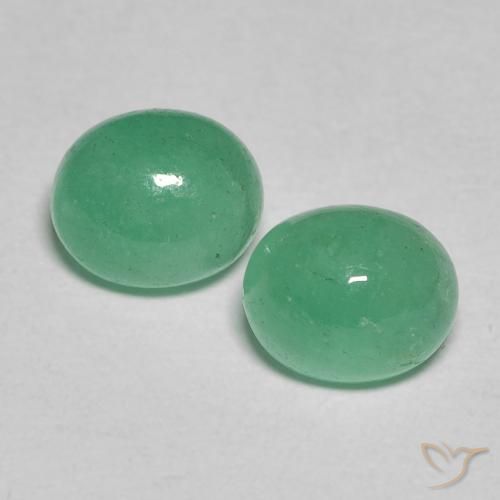 1.58ctw Naturel Vert clair moyen Émeraude, ovale, Translucide