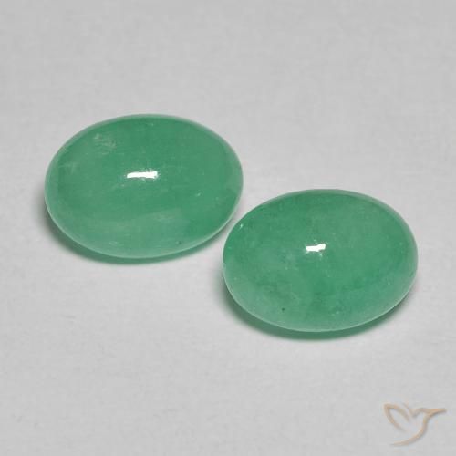 1.64ctw Naturel Vert clair moyen Émeraude, ovale, Translucide, Photo A