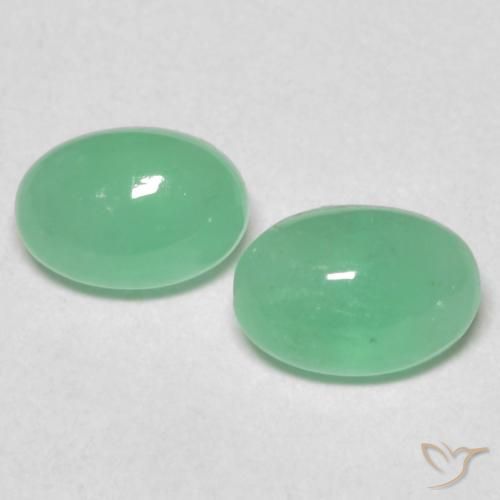 0.78ctw Naturel Vert moyen Émeraude, ovale, Translucide