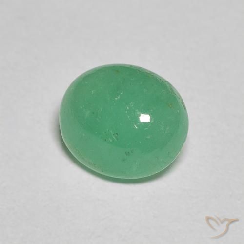 Émeraude Vert moyen naturelle ovale, 1.04 ct, Translucide